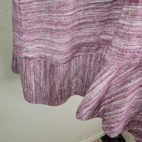 Logo Lori Goldstein Rayon Ruffle hem Tunic Top Shirt Large - Picture 3 of 5